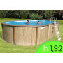 Piscina Fuori Terra Legno Antigua 650 - 670 x 365 h 132 mt