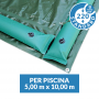 Copertura invernale Standard con tubolari per piscina 5x10