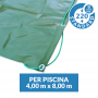 Copertura invernale Standard con occhielli e tiranti per piscina 4x8