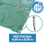 Copertura invernale Standard con tiranti e inserti per piscina 4x8