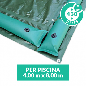 Copertura invernale Plus con tubolari per piscina 4x8