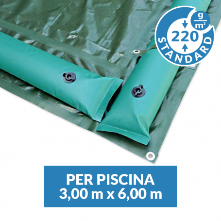 Copertura invernale CoverPool con tubolari per piscina 3x6