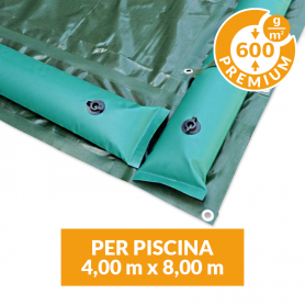 Copertura invernale Premium con tubolari per piscina 4x8