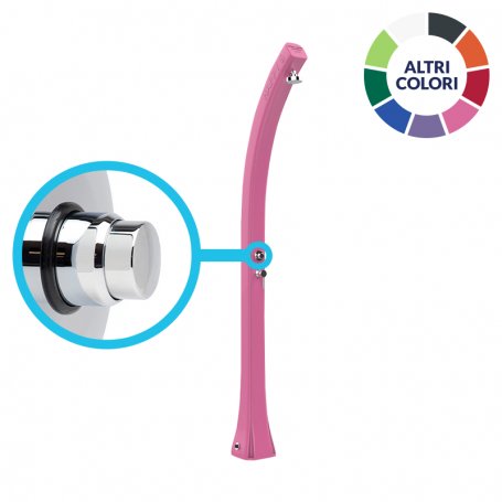 Doccia solare da giardino Happy Beach F560 in PVC da 24 litri - Fucsia