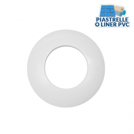 Copriflangia bianco per bocchetta per rivestimento in Liner o Piastrelle