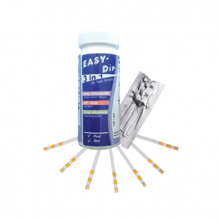 Strisce analitiche 3 in 1 Cloro-Bromo / pH / Alcalinità
