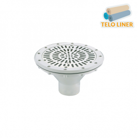 QP Prodotti Bocchetta Di Aspirazione Per Piscina - ABS Nero, Con Coperchio, 21x15x30 Cm, 500193