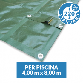 Copertura invernale Standard senza tubolari per piscina 4x8
