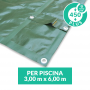 Copertura invernale Plus senza tubolari per piscina 3x6