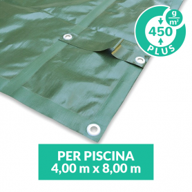 Copertura invernale Plus senza tubolari per piscina 4x8
