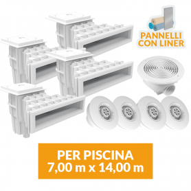 Kit circolazione piscina 7x14 in Pannelli con Telo Liner