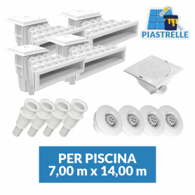 Kit Circolazione Piscina 7x14 con Piastrelle o Vernice