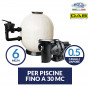 Kit filtrazione Aquarius Side 6 mc/h + Pompa Euroswim DAB 0,5 HP