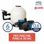 Kit filtrazione Aquarius Side 6 mc/h + Pompa Silen S 0,6 HP