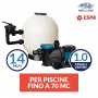 Kit filtrazione Aquarius Side 14 mc/h + Pompa Silen S 1 HP