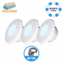 kit illuminazione 3 fari led bianco-blu 18w + 1 trasformatore 60 va