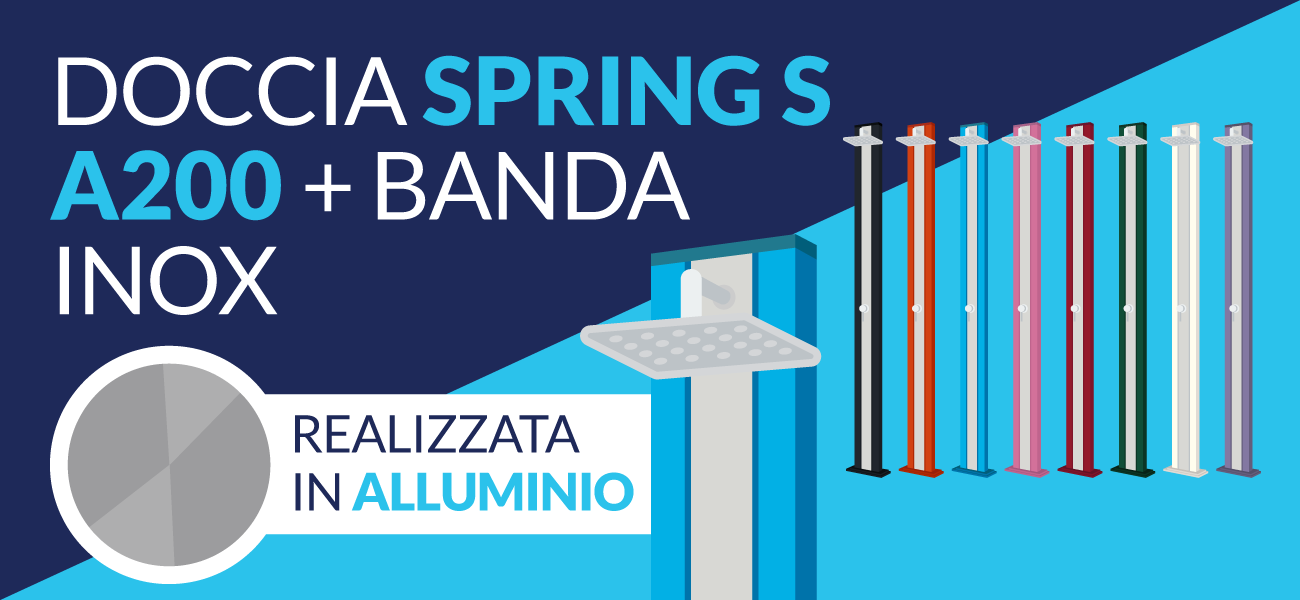 doccia spring s a200 con banda inox