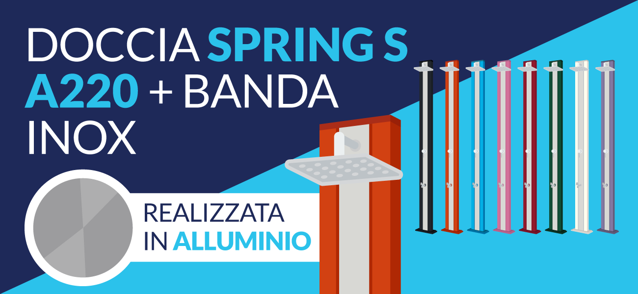 doccia spring s a220 con banda inox