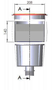 dimensioni skimmer bocca standard